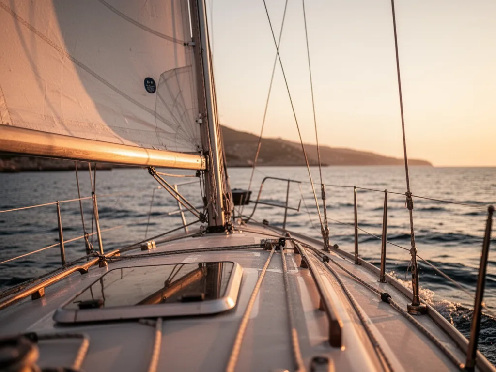Planchiste en windsurf glissant sur une mer turquoise avec une voile colorée tendue par le vent